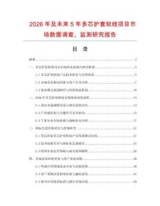 2026年及未來5年多芯護(hù)套軟線項(xiàng)目市場(chǎng)數(shù)據(jù)調(diào)查、監(jiān)測(cè)研究報(bào)告
