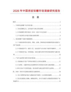 2026年中國餅皮軟糖市場調查研究報告