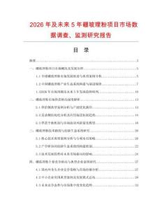 2026年及未來5年硼玻理粉項目市場數據調查、監測研究報告