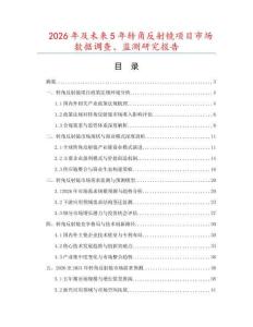 2026年及未來5年轉角反射鏡項目市場數據調查、監測研究報告