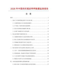 2026年中國四托輥皮帶秤數(shù)據(jù)監(jiān)測報告