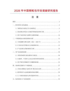 2026年中国钢笔包市场调查研究报告