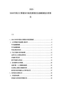 2025-2030中国云计算服务市场发展现状及战略规划分析报告