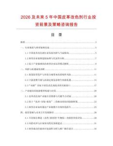 2026及未來5年中國皮革改色劑行業(yè)投資前景及策略咨詢報告