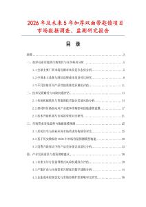 2026年及未來5年加厚雙面帶匙鎖項(xiàng)目市場數(shù)據(jù)調(diào)查、監(jiān)測研究報(bào)告