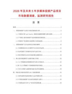 2026年及未來5年多媒體視頻產品項目市場數據調查、監測研究報告