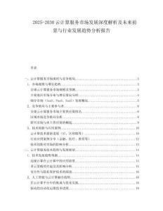 2025-2030云計算服務(wù)市場發(fā)展深度解析及未來前景與行業(yè)發(fā)展趨勢分析報告