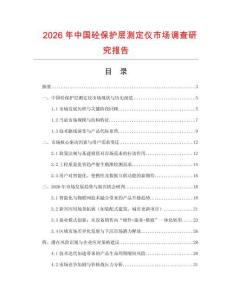 2026年中國(guó)砼保護(hù)層測(cè)定儀市場(chǎng)調(diào)查研究報(bào)告