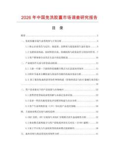 2026年中國免洗膠囊市場調查研究報告