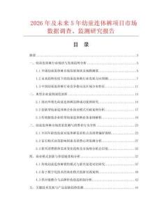 2026年及未來5年幼童連體褲項(xiàng)目市場(chǎng)數(shù)據(jù)調(diào)查、監(jiān)測(cè)研究報(bào)告