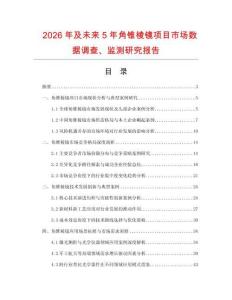 2026年及未来5年角锥棱镜项目市场数据调查、监测研究报告