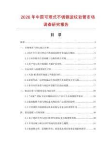 2026年中國可理式不銹鋼波紋軟管市場調(diào)查研究報(bào)告