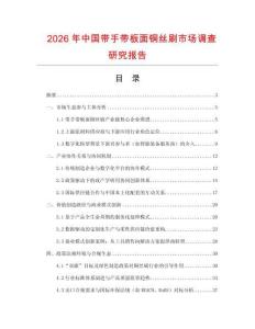 2026年中國帶手帶板面銅絲刷市場(chǎng)調(diào)查研究報(bào)告