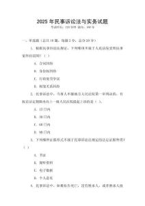 2025年民事訴訟法與實務試題
