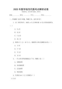 2025年數學線性代數考點解析試卷