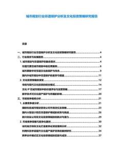 城市規劃行業非遺保護分析及文化投資策略研究報告