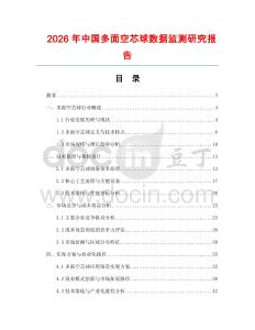 2026年中國多面空芯球數據監測研究報告