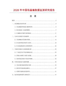 2026年中國(guó)珀晶釉數(shù)據(jù)監(jiān)測(cè)研究報(bào)告