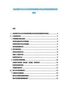 創(chuàng)業(yè)孵化平臺行業(yè)市場供需發(fā)展分析及初創(chuàng)投資規(guī)劃研究資料