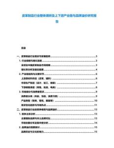 皮革制品行業(yè)整體調(diào)研及上下游產(chǎn)業(yè)鏈與品牌溢價研究報告
