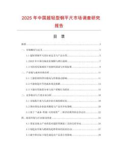 2025年中國超輕型鋼平尺市場調(diào)查研究報告