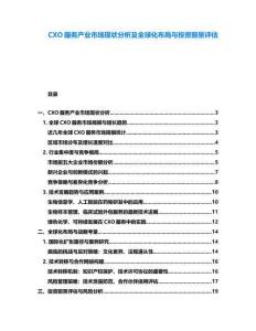 CXO服務(wù)產(chǎn)業(yè)市場現(xiàn)狀分析及全球化布局與投資前景評(píng)估