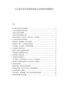 无人机行业应用场景拓展与市场前景预测报告