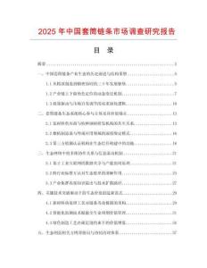 2025年中國(guó)套筒鏈條市場(chǎng)調(diào)查研究報(bào)告