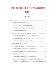 2025年中國U型卡托桿市場調查研究報告