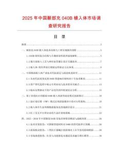 2025年中國顳部充040B植入體市場調查研究報告