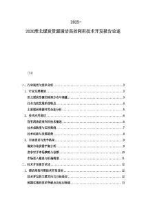 2025-2030淮北煤炭資源清潔高效利用技術(shù)開發(fā)報告論述