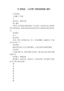 19 肥皂泡  +公开课一等奖创新教案+素材