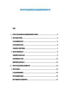 軟件外包業務量優化及融資結構制作書