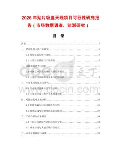 2026年貼片吸盤天線項目可行性研究報告（市場數據調查、監測研究）