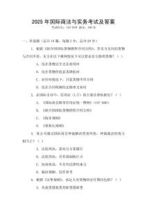 2025年國際商法與實務考試及答案