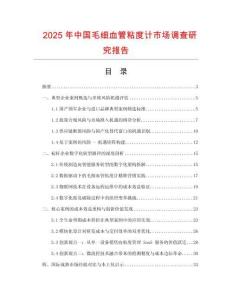2025年中國毛細(xì)血管粘度計市場調(diào)查研究報告