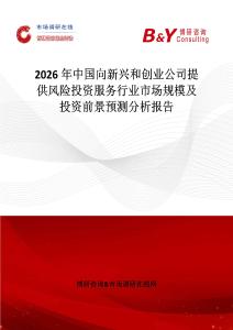 2026年中國向新興和創業公司提供風險投資服務行業市場規模及投資前景預測分析報告