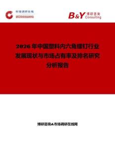 2026年中國塑料內六角螺釘行業發展現狀與市場占有率及排名研究分析報告