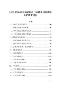 2025-2030年拉幅定形机行业跨境出海战略分析研究报告