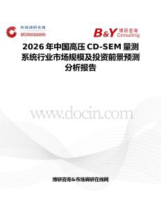 2026年中國高壓CD-SEM量測系統行業市場規模及投資前景預測分析報告