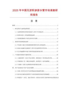 2025年中國(guó)無(wú)淤積滲排水管市場(chǎng)調(diào)查研究報(bào)告