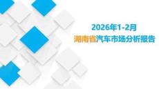 2026年1-2月湖南省汽車市場分析報告-