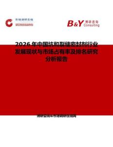 2026年中國坑和裂縫密封劑行業發展現狀與市場占有率及排名研究分析報告