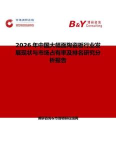 2026年中國大幅面陶瓷板行業(yè)發(fā)展現(xiàn)狀與市場占有率及排名研究分析報告