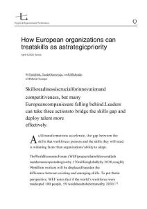 mckinsey -歐洲企業(yè)應(yīng)如何將人才技能提升列為戰(zhàn)略重點(diǎn) How European organizations can treat skills as a strategic priority