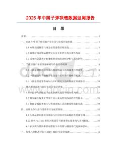 2026年中国子弹项链数据监测报告