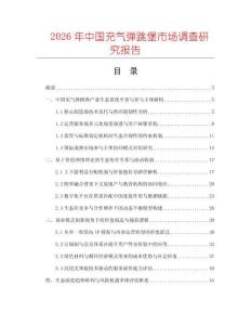 2026年中國(guó)充氣彈跳堡市場(chǎng)調(diào)查研究報(bào)告