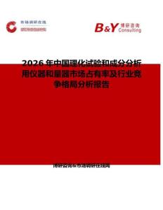 2026年中國理化試驗和成分分析用儀器和量器市場占有率及行業競爭格局分析報告