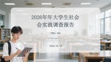 2026年大學(xué)生社會(huì)實(shí)踐調(diào)查報(bào)告