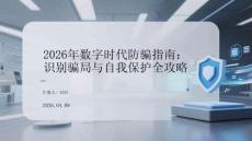 2026年數(shù)字時(shí)代防騙指南：識(shí)別騙局與自我保護(hù)全攻略